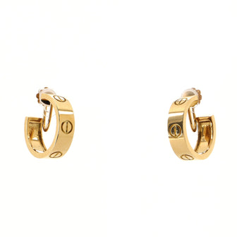Cartier Love Hoop Earrings 18K Yellow Gold