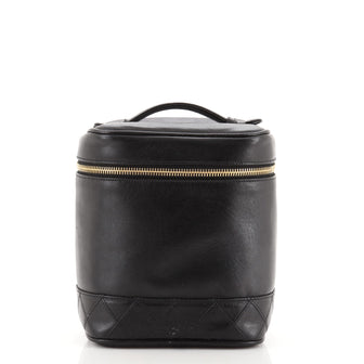 Chanel Vintage Cosmetic Case Quilted Lambskin Tall