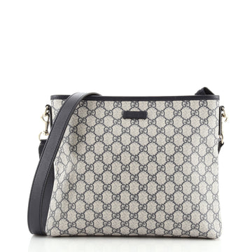 Gucci Zip Top Messenger Bag GG Coated Canvas Large