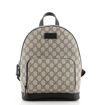 Gucci Zip Pocket Backpack GG Coated Canvas Small