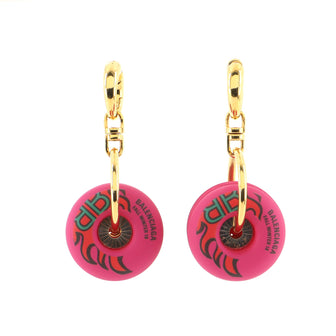 Balenciaga Wheel Earrings Plastic and Metal
