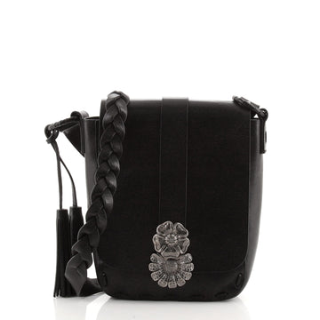 Saint Laurent Anja Flap Crossbody Bag Leather Small