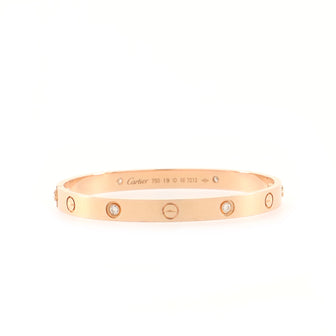 Cartier Love 4 Diamonds Bracelet 18K Rose Gold with Diamonds
