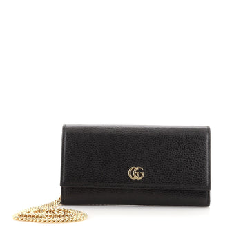 Gucci GG Marmont Continental Chain Wallet Leather