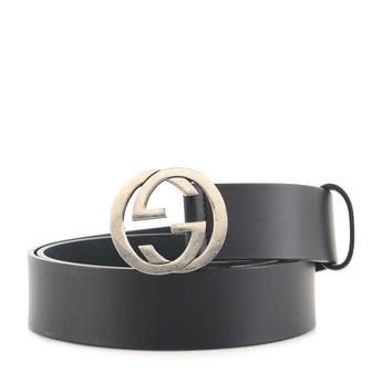 Gucci Interlocking G Belt Leather Wide