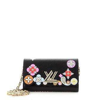 Louis Vuitton Twist Chain Wallet Limited Edition Floral Patchwork Epi Leather