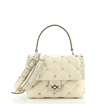 Valentino Candystud Top Handle Bag Leather Medium