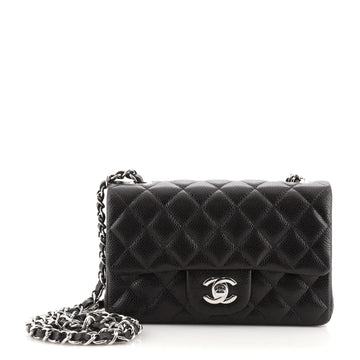 Chanel Classic Single Flap Bag Quilted Caviar Mini