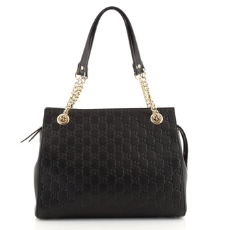 Gucci Soft Signature Shoulder Bag Guccissima Leather Medium