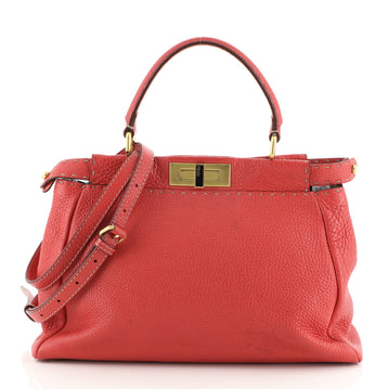 Fendi Selleria Peekaboo Bag Grainy Leather Regular