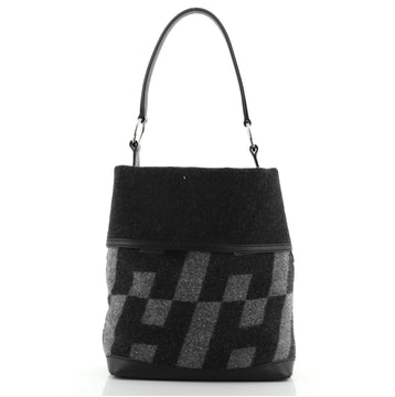 Hermes Col Roule Bag Felt and Vache Hunter 25