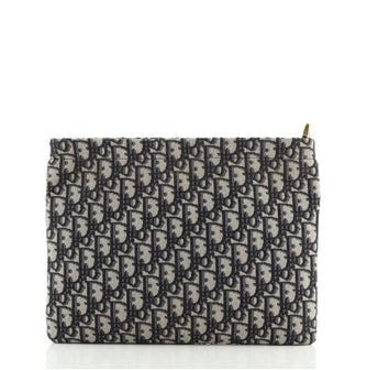 Christian Dior Zip Pouch Oblique Canvas