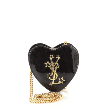 Saint Laurent Love Heart Chain Bag Patent Mini