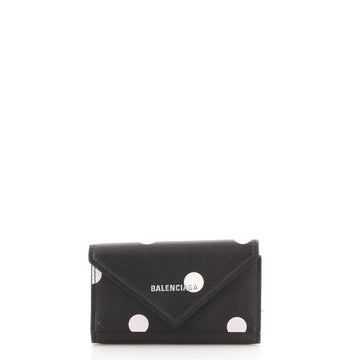 Balenciaga Logo 6 Key Holder Printed Leather