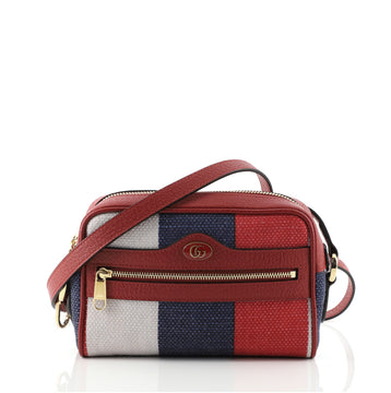 Gucci Ophidia Shoulder Bag Striped Canvas Mini