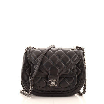 Chanel Saddle Bag Quilted Calfskin Small