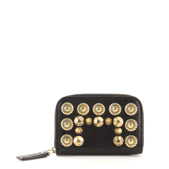 Givenchy Zip Card Case Embellished Leather Mini