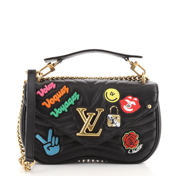 Louis Vuitton New Wave Chain Bag Limited Edition Patches Quilted Leather MM