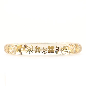 Louis Vuitton Inclusion Bangle Bracelet Resin with Crystals PM Clear 7938559