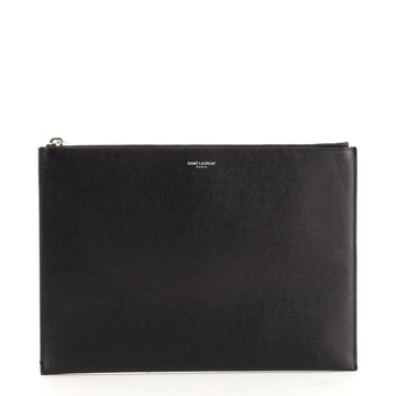 Saint Laurent Zip Pouch Leather Medium
