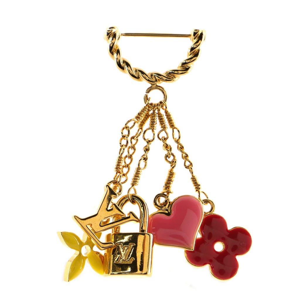 Louis Vuitton, Jewelry, Louis Vuitton Lv Sweet Monogram Charm Brooch  Metal Pin With Enamel