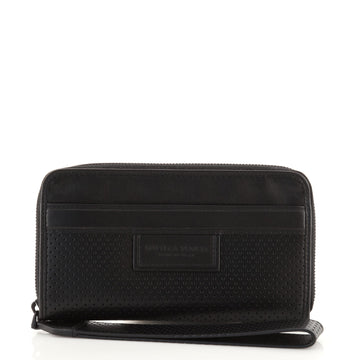 Bottega Veneta Zip Around Wristlet Wallet Perforated Leggero Leather Long