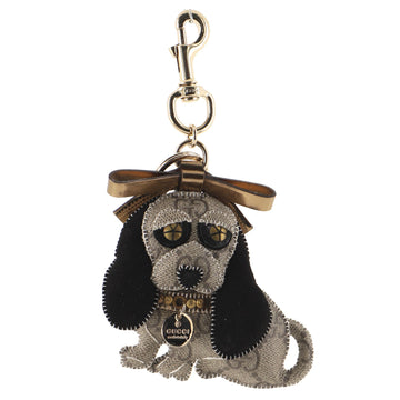 Gucci Dog Keychain GG Coated Canvas