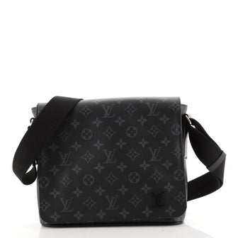 Louis Vuitton District Messenger Bag Monogram Eclipse Canvas PM