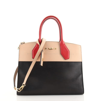 Louis Vuitton City Steamer Handbag Leather MM