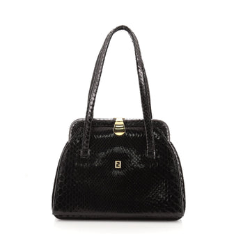 Fendi Vintage Frame Bag Python Small