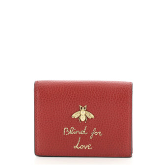 Gucci Animalier Flap Card Case Leather