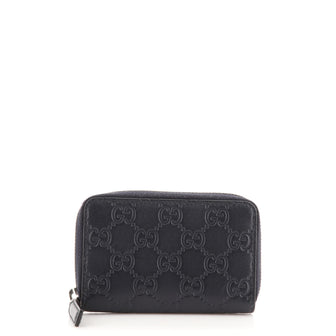 Gucci Zip Around Card Case Guccissima Leather