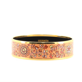 Hermes Bangle Bracelet Printed Enamel Wide
