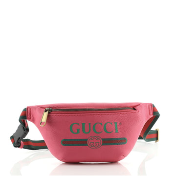 Gucci Logo Belt Bag Printed Leather Small