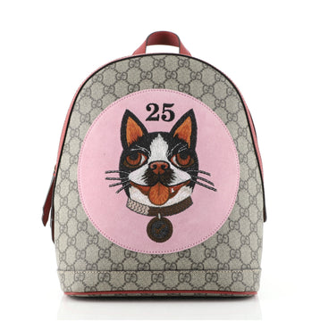 Gucci Zip Around Backpack Printed GG Coated Canvas Small