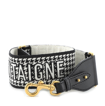 Christian Dior Logo Shoulder Strap Embroidered Canvas