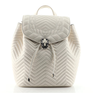 Bvlgari Serpenti Forever Backpack Quilted Leather Medium