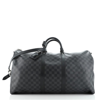 Louis Vuitton Keepall Bandouliere Bag Damier Graphite 55