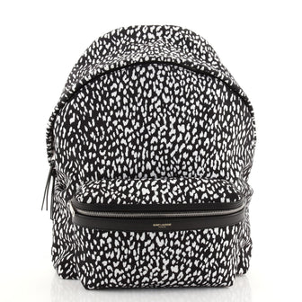 Saint Laurent City Backpack Printed Canvas