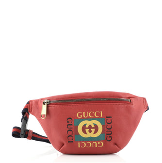Gucci Logo Belt Bag Printed Leather Small