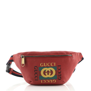 Gucci Logo Belt Bag Printed Leather Small