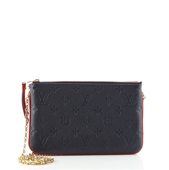 Louis Vuitton Double Zip Pochette Monogram Empreinte Leather