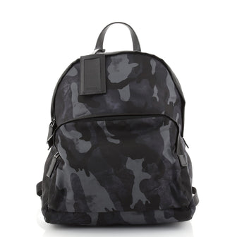 Prada Front Pocket Backpack Printed Tessuto Medium