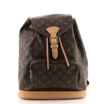 Louis Vuitton Vintage Montsouris Backpack Monogram Canvas GM