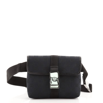 Gucci Buckle Waist Bag GG Canvas Small