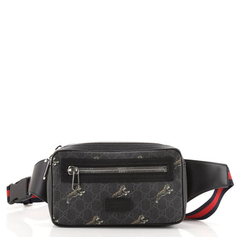 Gucci Soft Zip Belt Bag Printed GG Coated Canvas Small