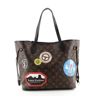 Louis Vuitton Neverfull NM Tote Limited Edition World Tour Monogram Canvas MM