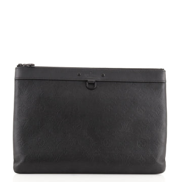 Louis Vuitton Discovery Pochette Monogram Shadow Leather GM