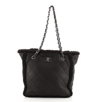 Chanel Coco Neige Shopping Tote Quilted Shearling Medium