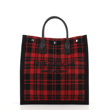 Saint Laurent Rive Gauche Shopper Tote Printed Wool Tall